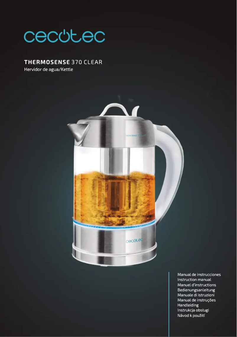 Imagen de la primera página del manual del dispositivo ThermoSense 370 Clear