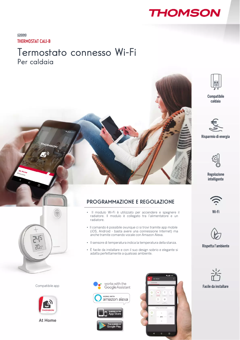 Page n°1 - Manuel utilisateur Thomson CALI-B 520010