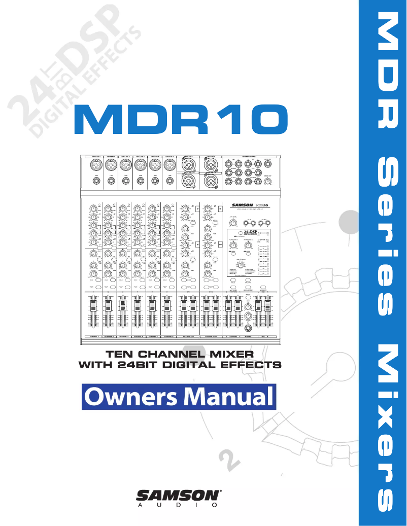 Page n°1 - Manuel utilisateur Samson MDR10