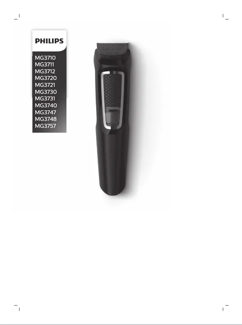 Page n°1 - Manuel utilisateur Philips Multigroom Series 3000 MG3730