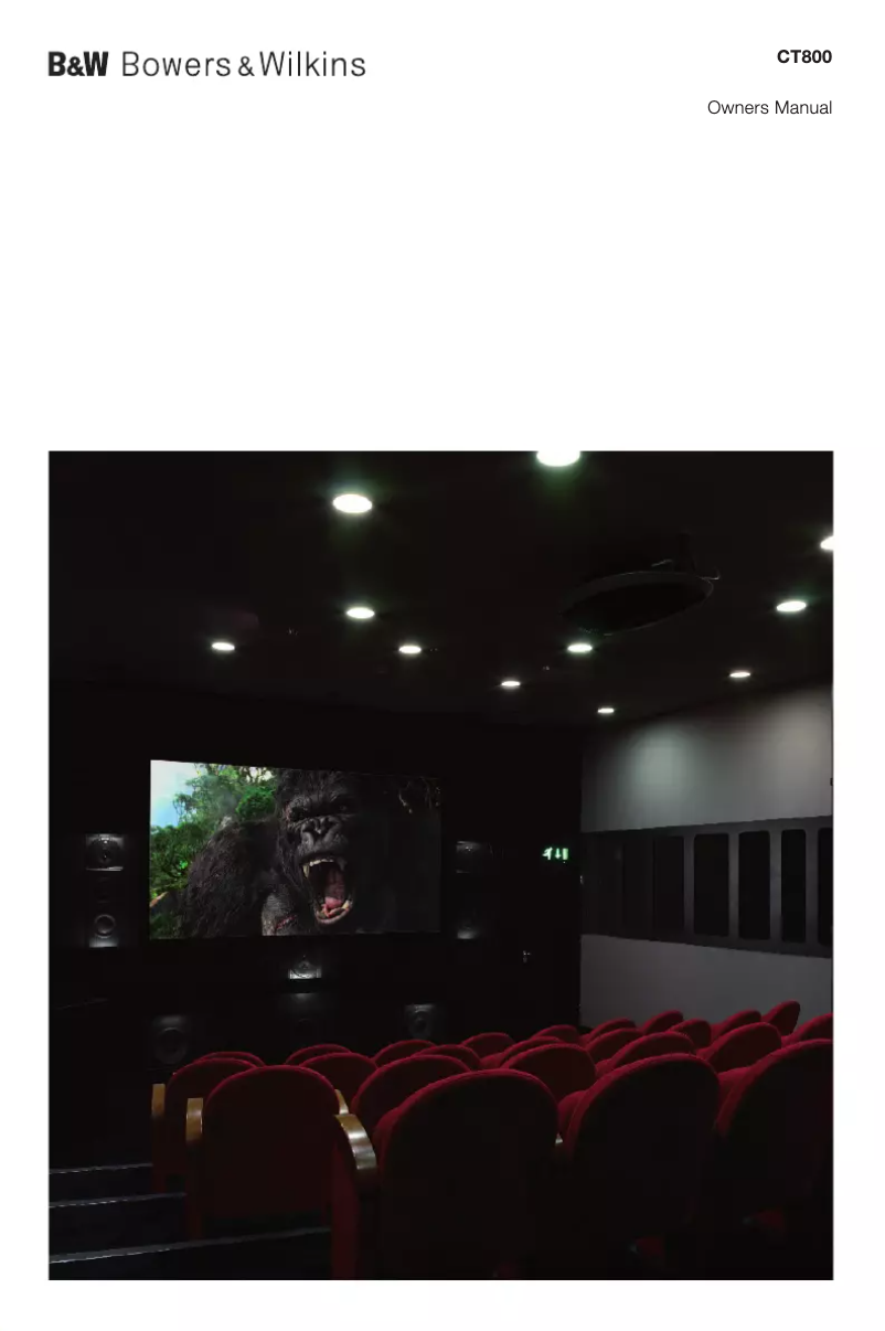 Page n°1 - Manuel utilisateur Bowers & Wilkins CT8 CC
