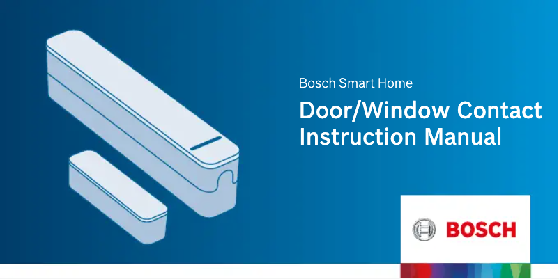 Page 1 de la notice Manuel utilisateur Bosch Door/Window Contact