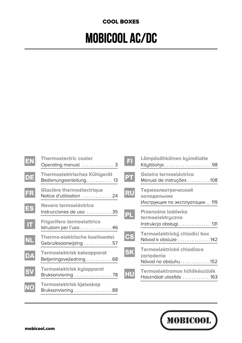 Page n°1 - Manuel utilisateur Mobicool T26