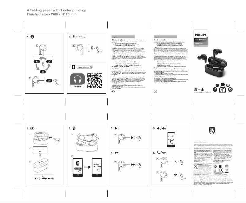 Page n°1 - Guide de démarrage rapide Philips TAT5505