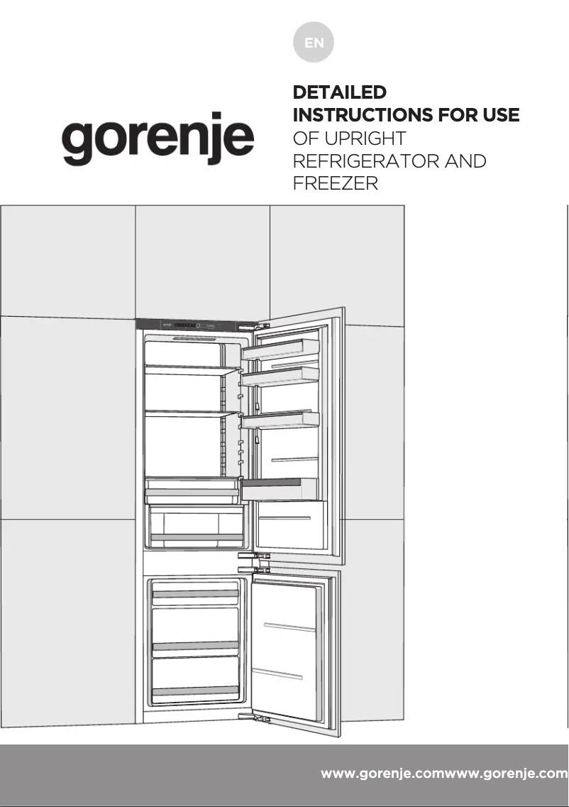Page n°1 - Manuel utilisateur Gorenje RKI5182A1UK