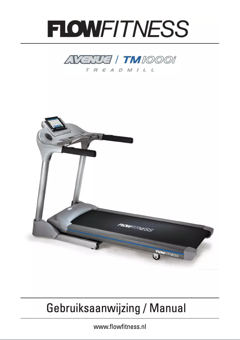 Page 1 de la notice Manuel utilisateur Flow Fitness Avenue TM1000i