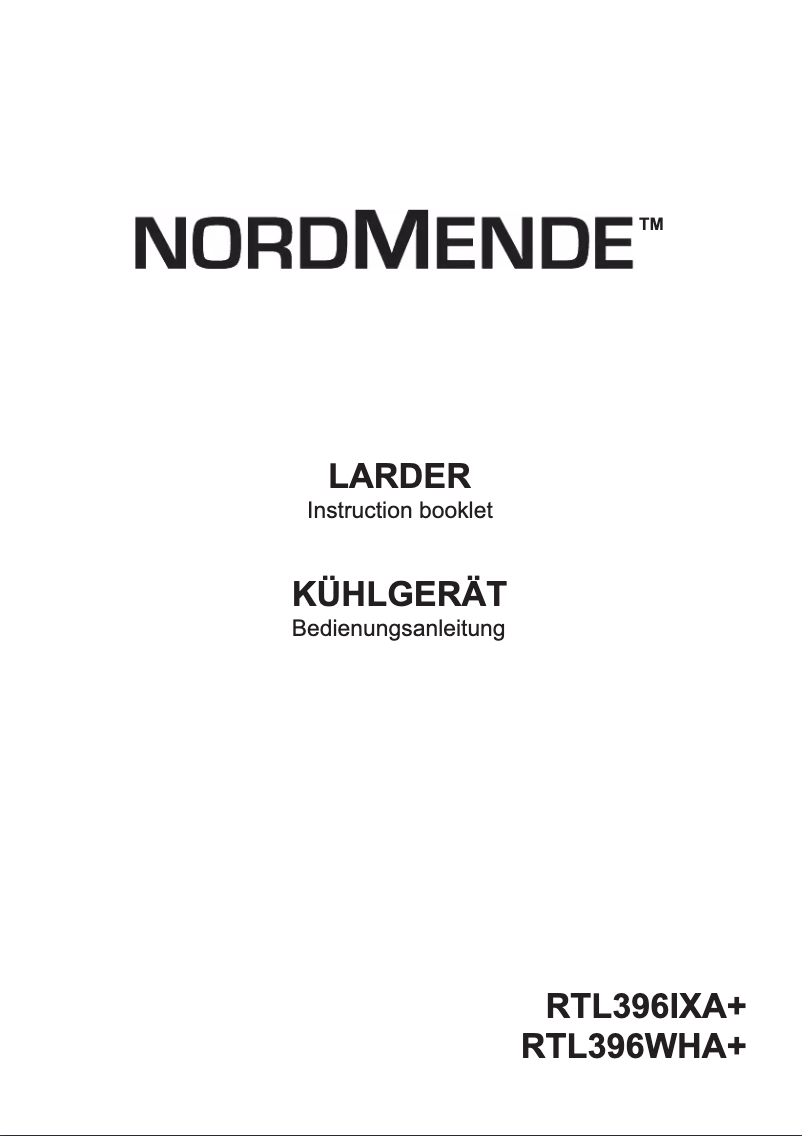 Page n°1 - Manuel utilisateur Nordmende RTL396IXA