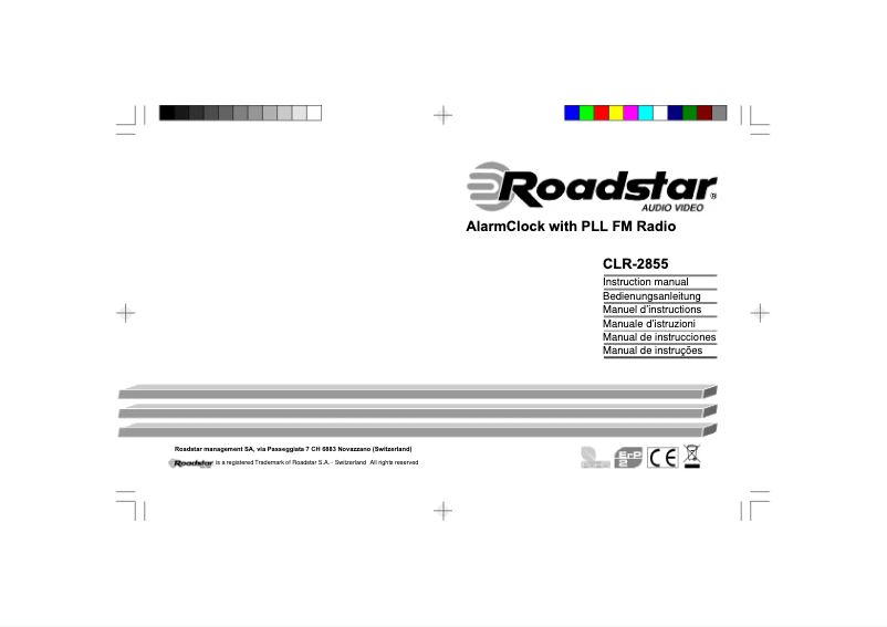 Page 1 de la notice Manuel utilisateur Roadstar CLR-2855