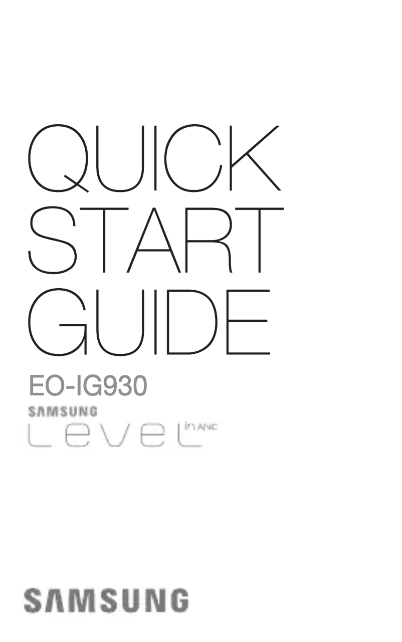 Image de la première page du manuel de l'appareil Level In ANC