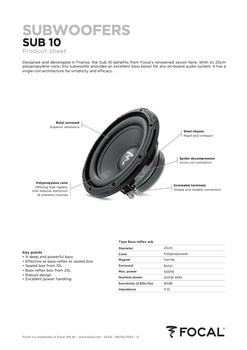 Imagen de la primera página del manual del dispositivo Sub 10