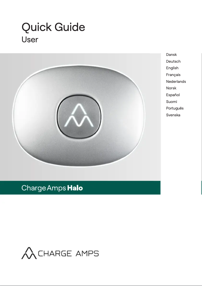 Image de la première page du manuel de l'appareil Halo Wallbox