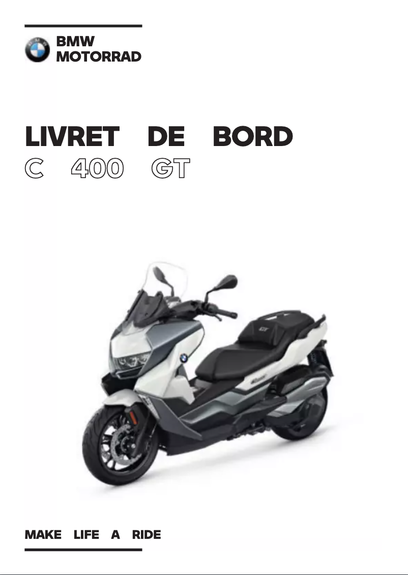 Image de la première page du manuel de l'appareil C 400 GT (2020)