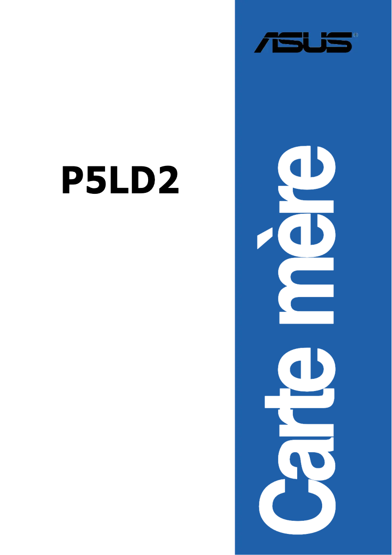 Page 1 de la notice Manuel utilisateur Asus P5LD2