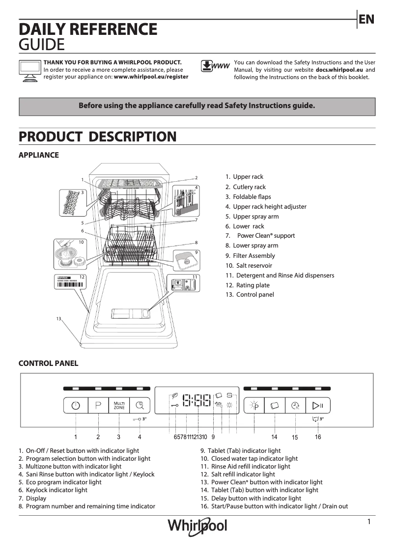 Image de la première page du manuel de l'appareil WSFO 3O23 PF X