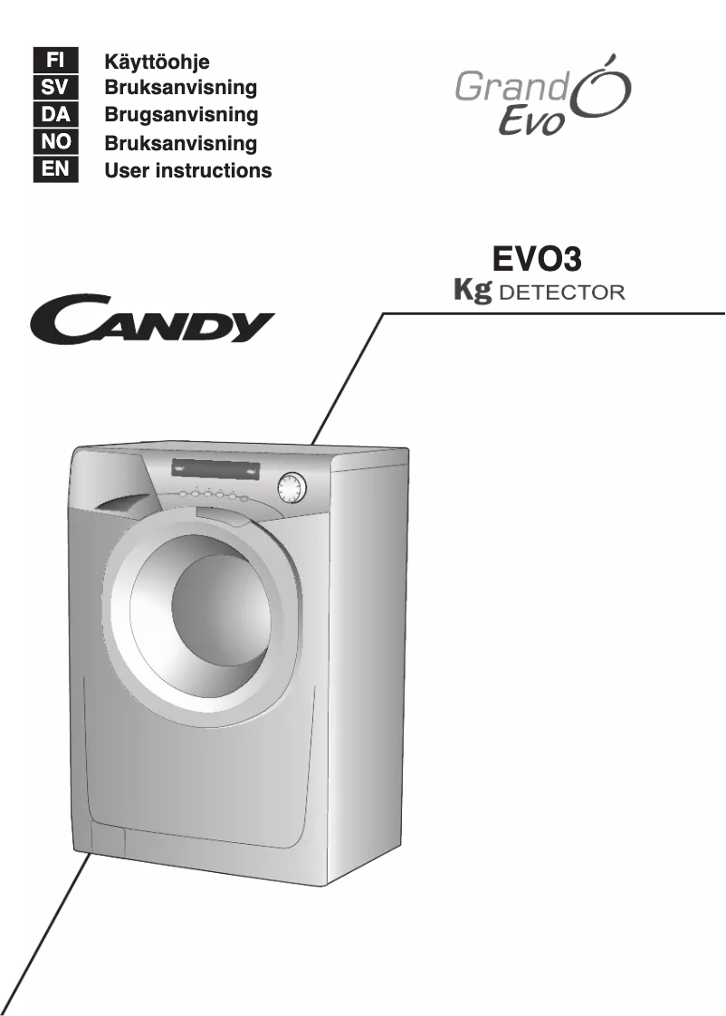 Page n°1 - Manuel utilisateur Candy EVO 1483D3-S