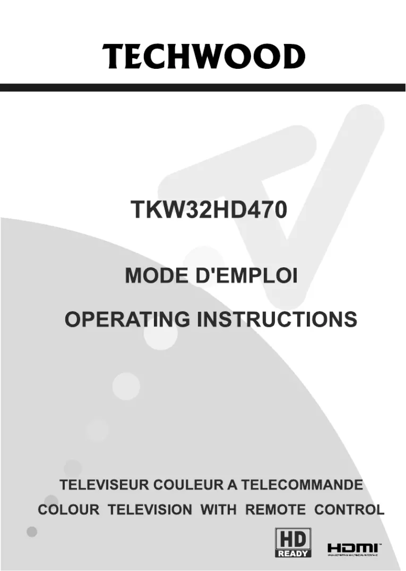 Page 1 de la notice Manuel utilisateur Techwood TKW32HD470