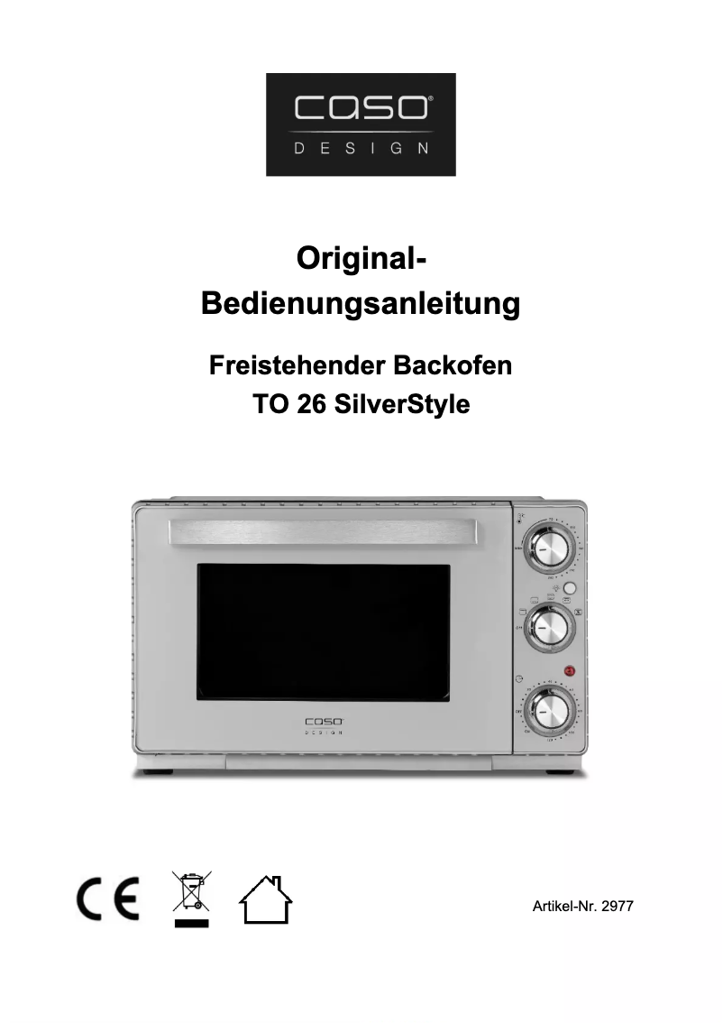 Image de la première page du manuel de l'appareil TO 26 SilverStyle