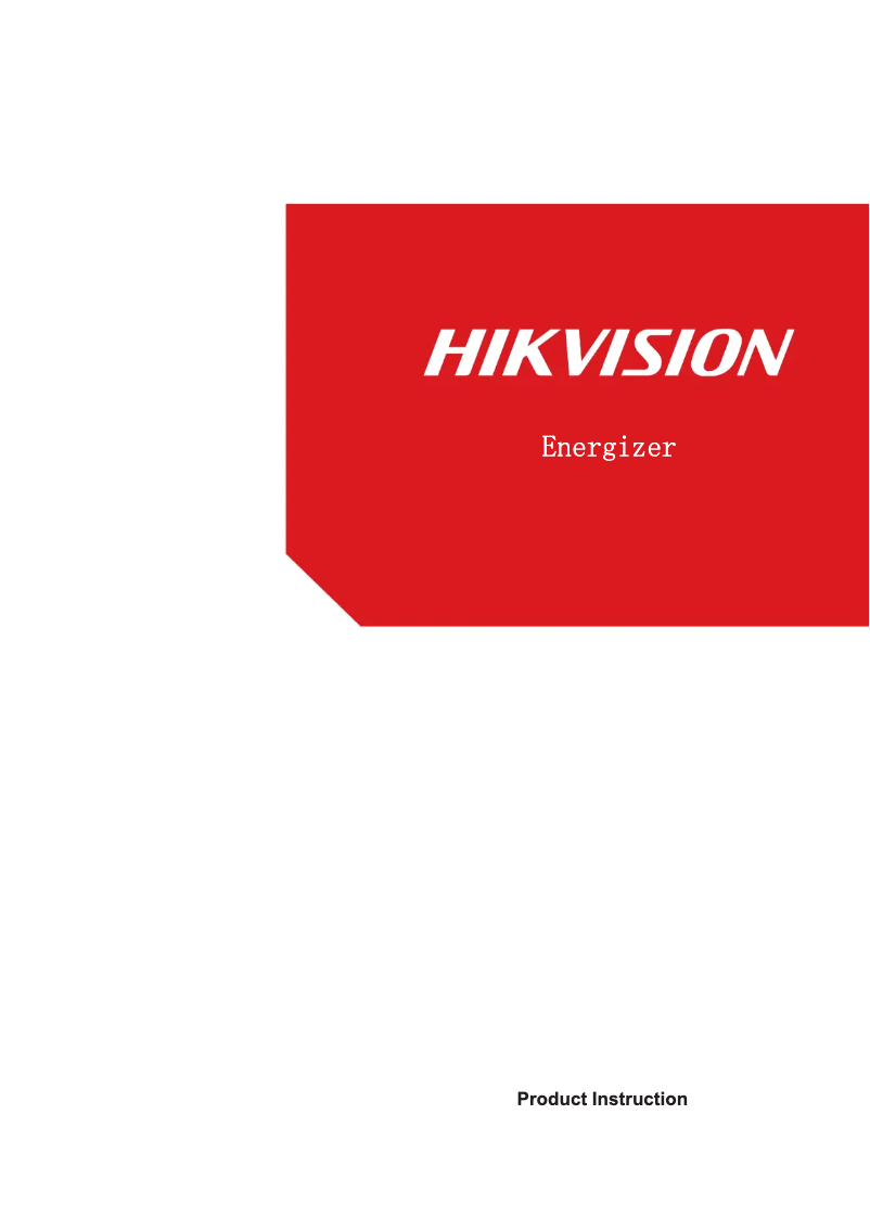 Page 1 de la notice Manuel utilisateur Hikvision DS-PF-E0204