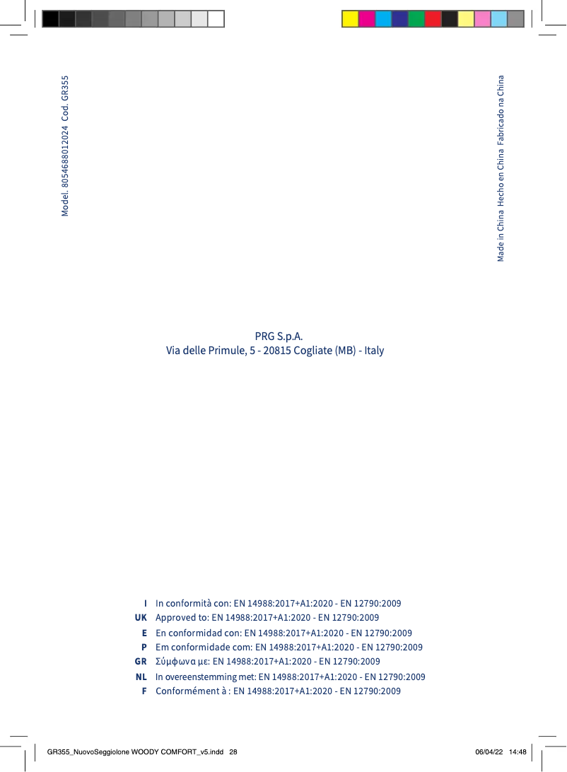 Page n°1 - Manuel utilisateur Giordani Woody Comfort