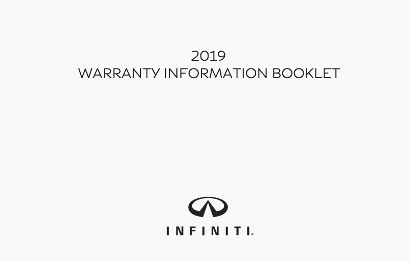 Page n°1 - Informations de garantie Infiniti QX30 (2019)
