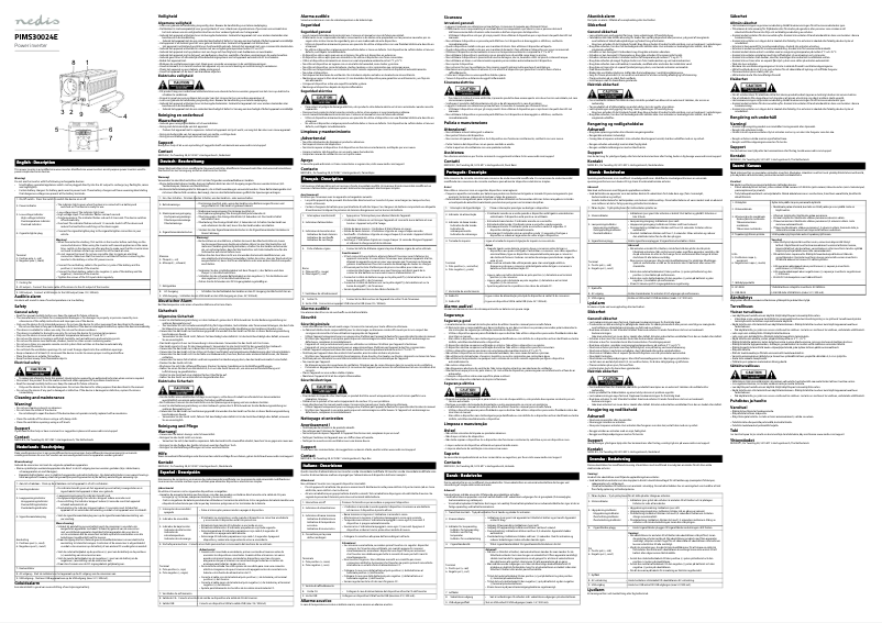 Page 1 de la notice Manuel utilisateur Nedis PIMS30024E