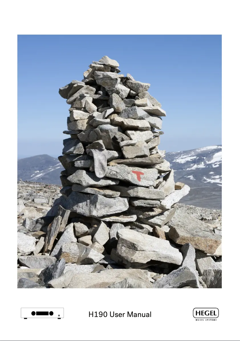 Page 1 de la notice Manuel utilisateur Hegel H190