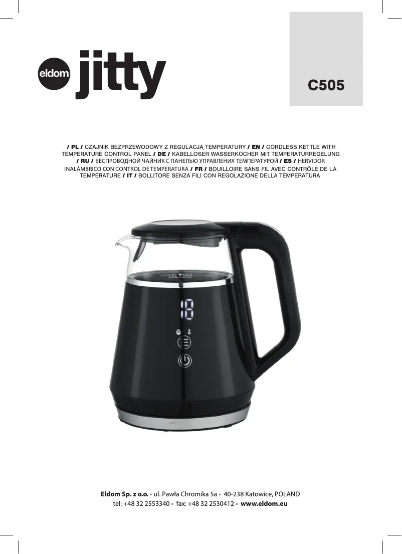 Page 1 de la notice Manuel utilisateur Eldom JITTY C505