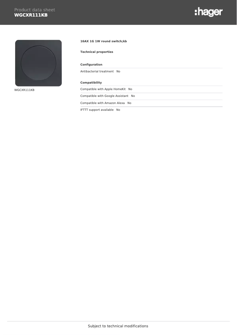 Image de la première page du manuel de l'appareil WGCXR111KB