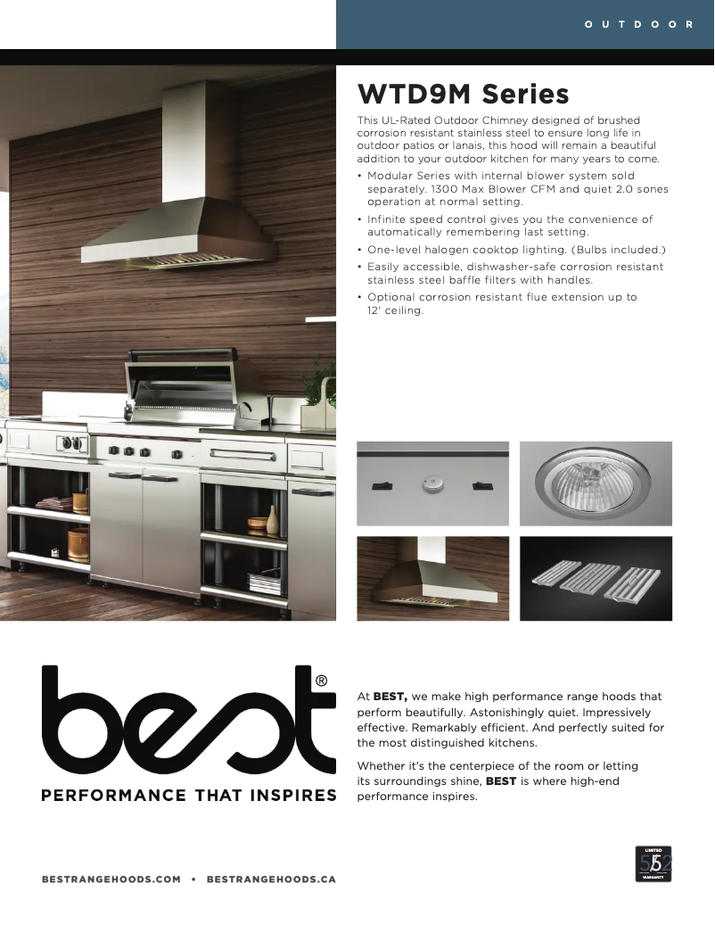 Page n°1 - Fiche technique Best Fuori-Periphery WTD9M36SB