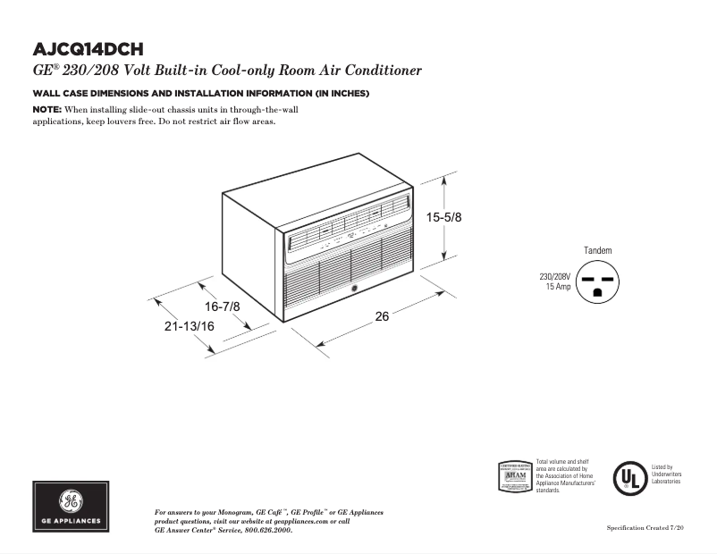 Image de la première page du manuel de l'appareil AJCQ14DCH