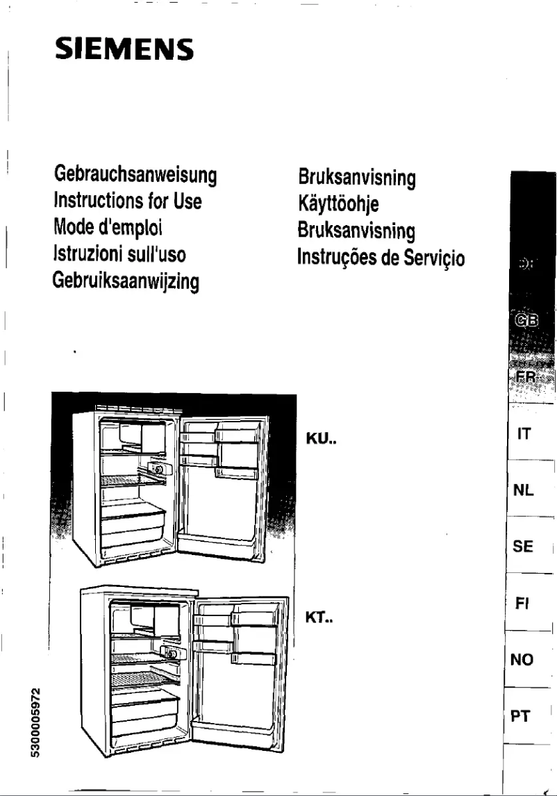 Page 1 de la notice Manuel utilisateur Siemens KU14N04
