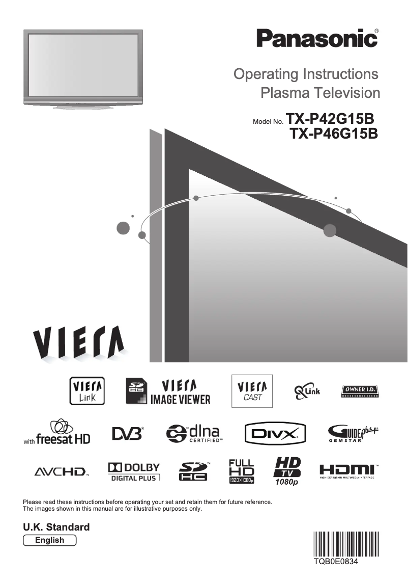 Image de la première page du manuel de l'appareil TX-P46G15B