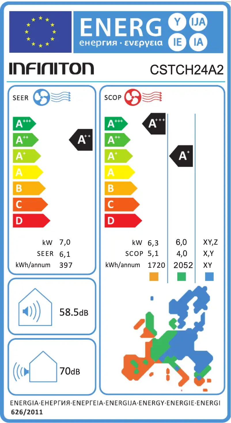 Page n°1 - Label énergétique Infiniton CSTCH24A2