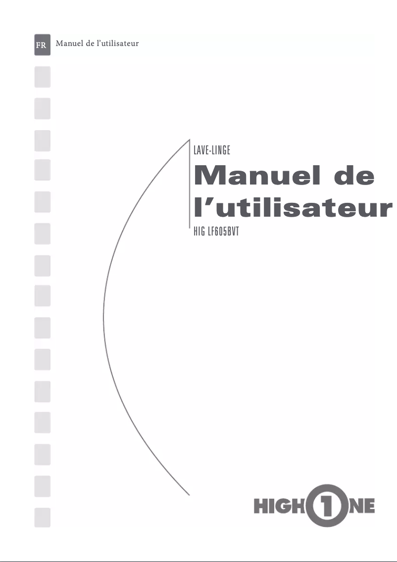 Image de la première page du manuel de l'appareil HIG LG605BVT