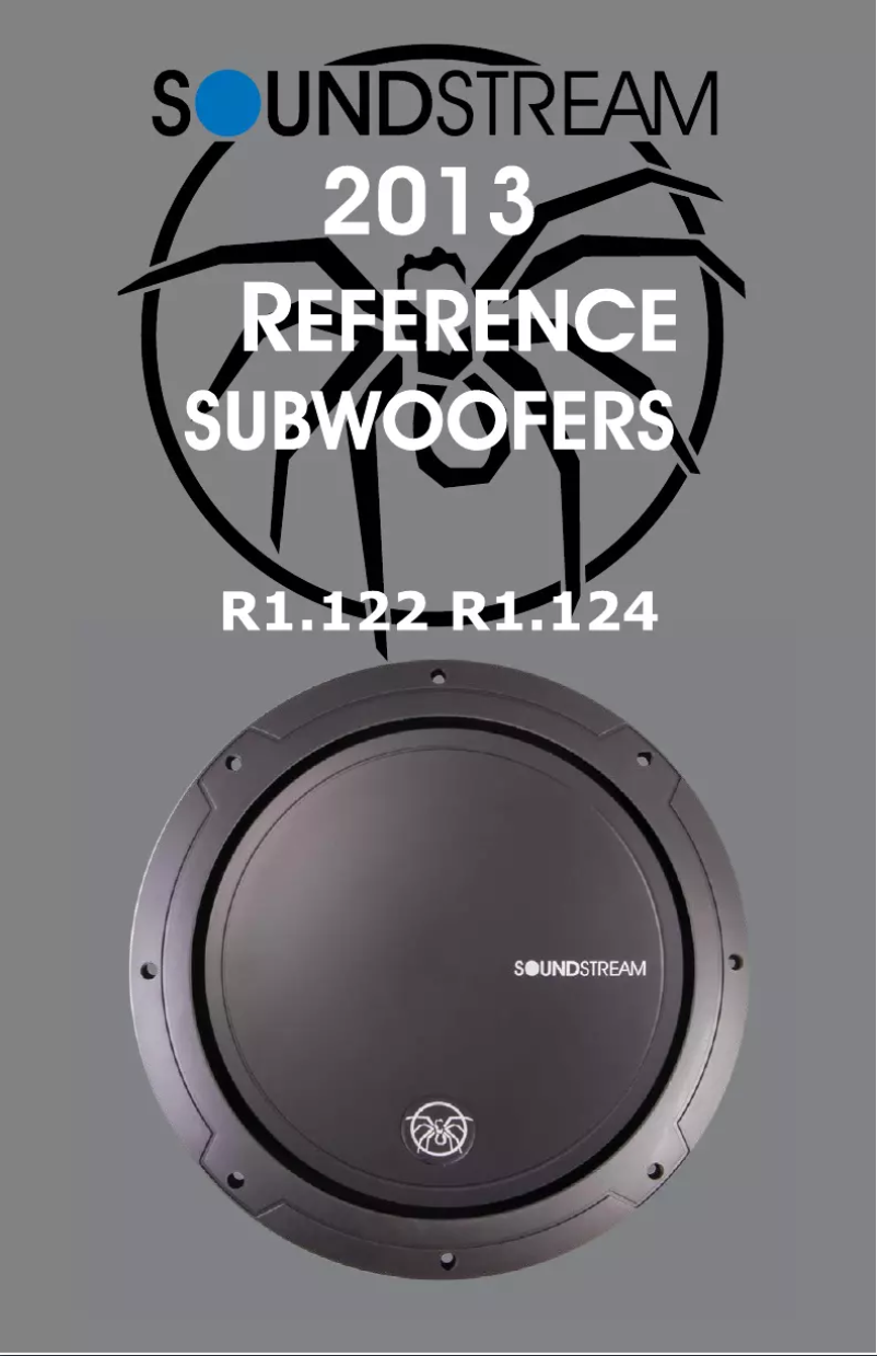 Page n°1 - Manuel utilisateur Soundstream Reference R1.124