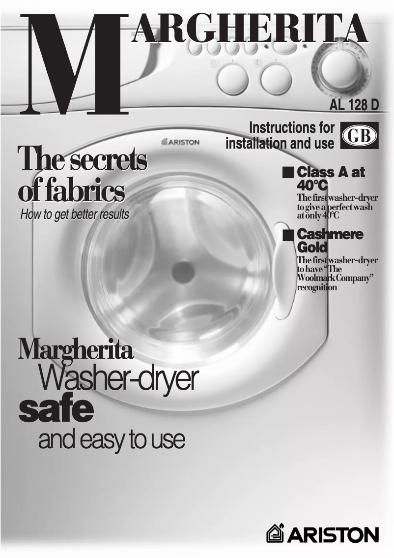 Page 1 de la notice Manuel utilisateur Hotpoint Ariston Al 128 d margherita