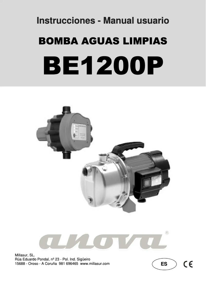 Página 1 del manual Manual de usuario Anova BE1200P