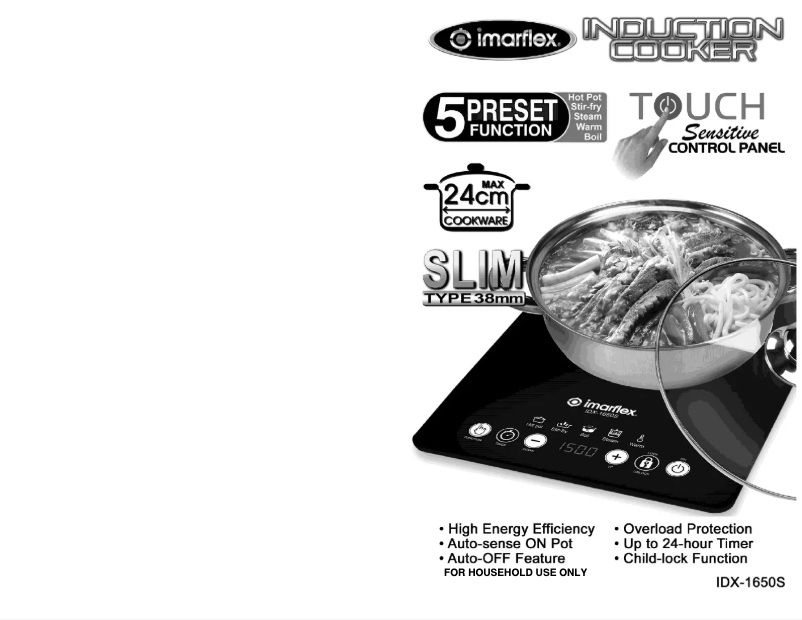 Image de la première page du manuel de l'appareil IDX-1650S