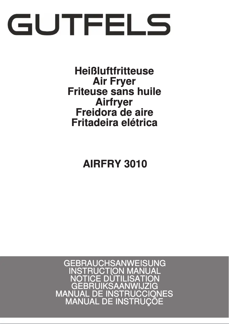 Image de la première page du manuel de l'appareil AIRFRY 3010