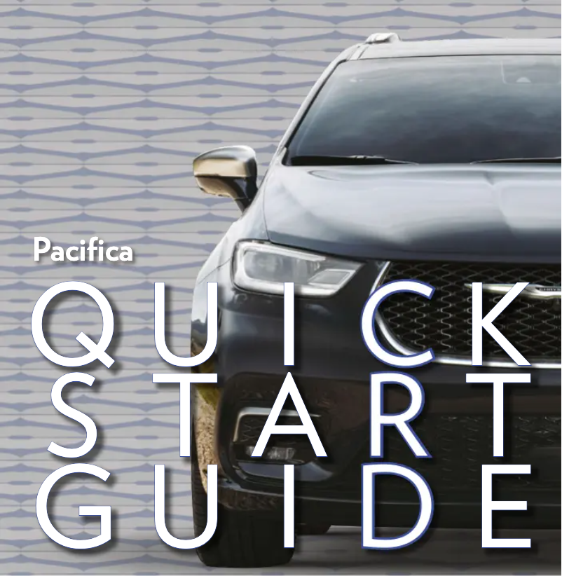 Page 1 de la notice Guide de démarrage rapide Chrysler Pacifica Hybrid (2022)