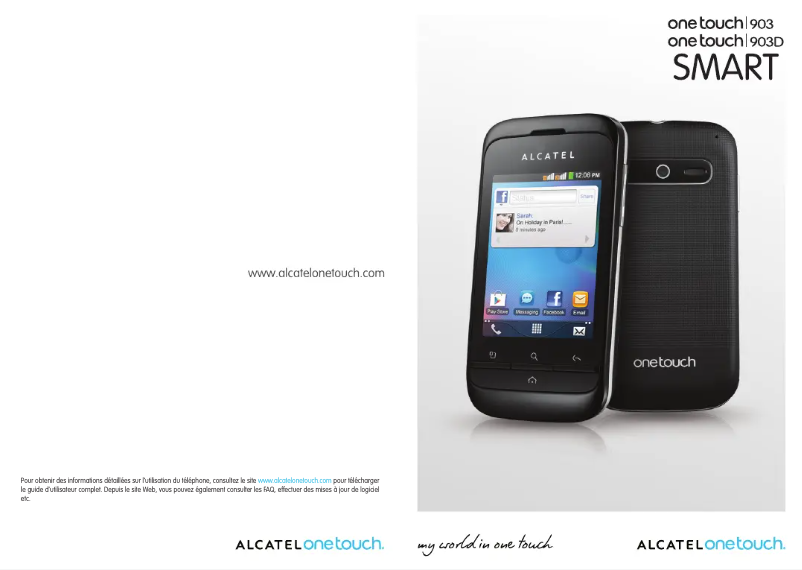 Page 1 de la notice Manuel utilisateur Alcatel One Touch 903D