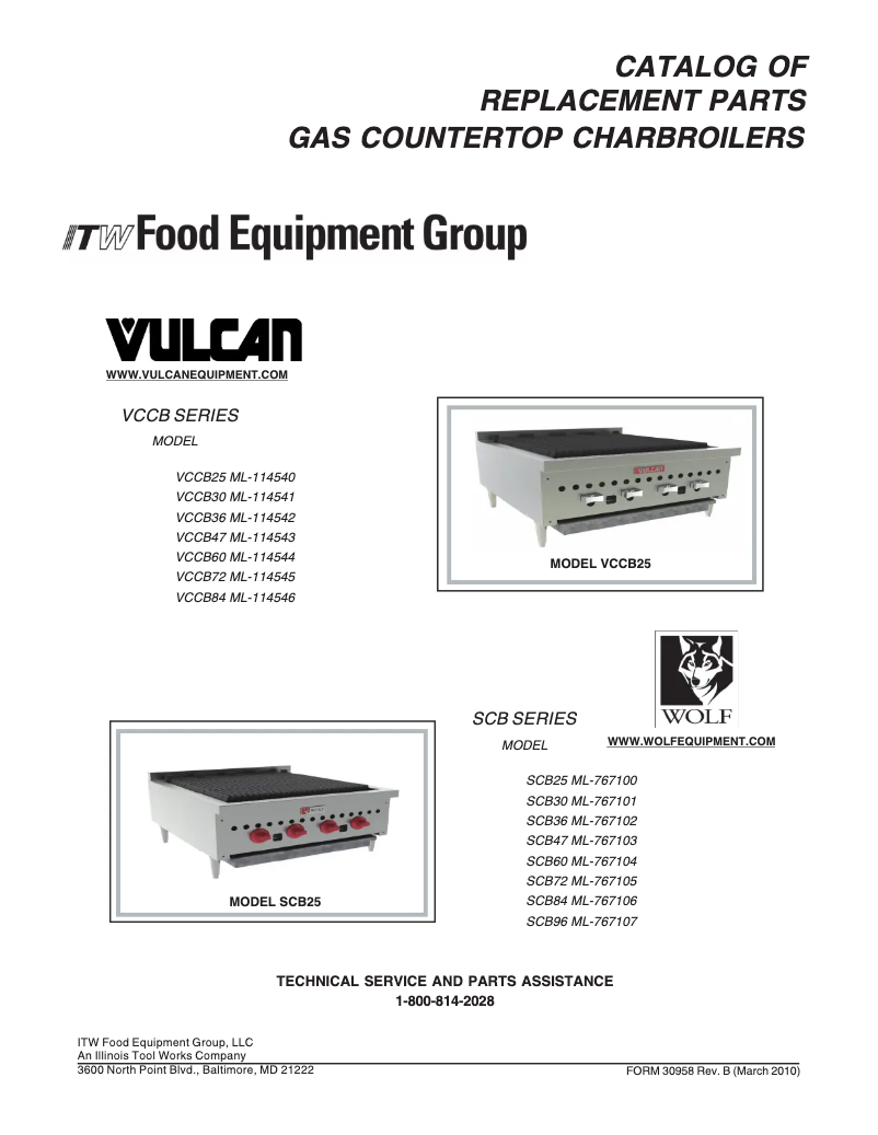 Page n°1 - Catalogue Vulcan VCCB72