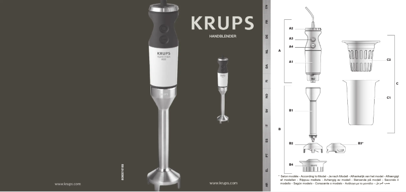 Page 1 de la notice Manuel utilisateur Krups Perfect Mix HZ5051