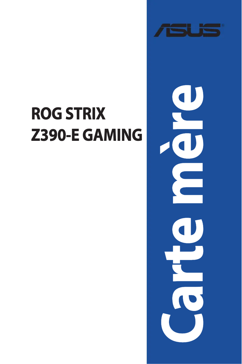 Image de la première page du manuel de l'appareil Rog Strix Z390-E Gaming