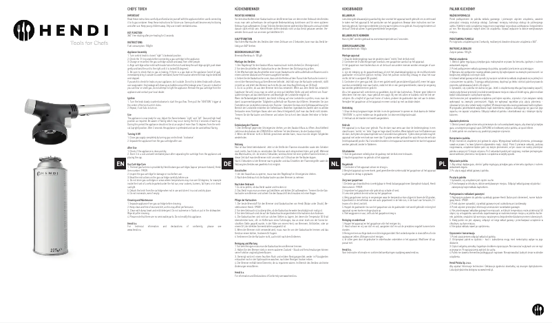 Page 1 de la notice Manuel utilisateur Hendi 198216