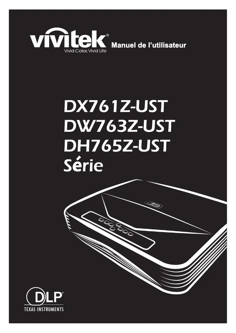 Page 1 de la notice Manuel utilisateur Vivitek DH765Z-UST