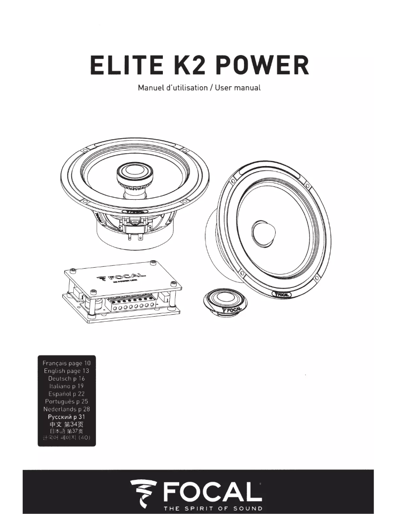 Imagen de la primera página del manual del dispositivo Elite K2 Power ES 165K