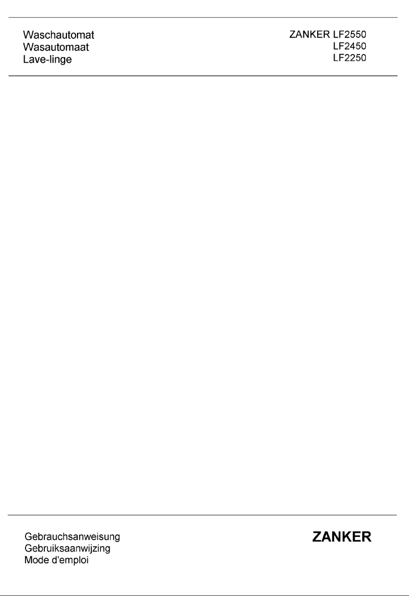 Page 1 de la notice Manuel utilisateur Zanker LF 2250
