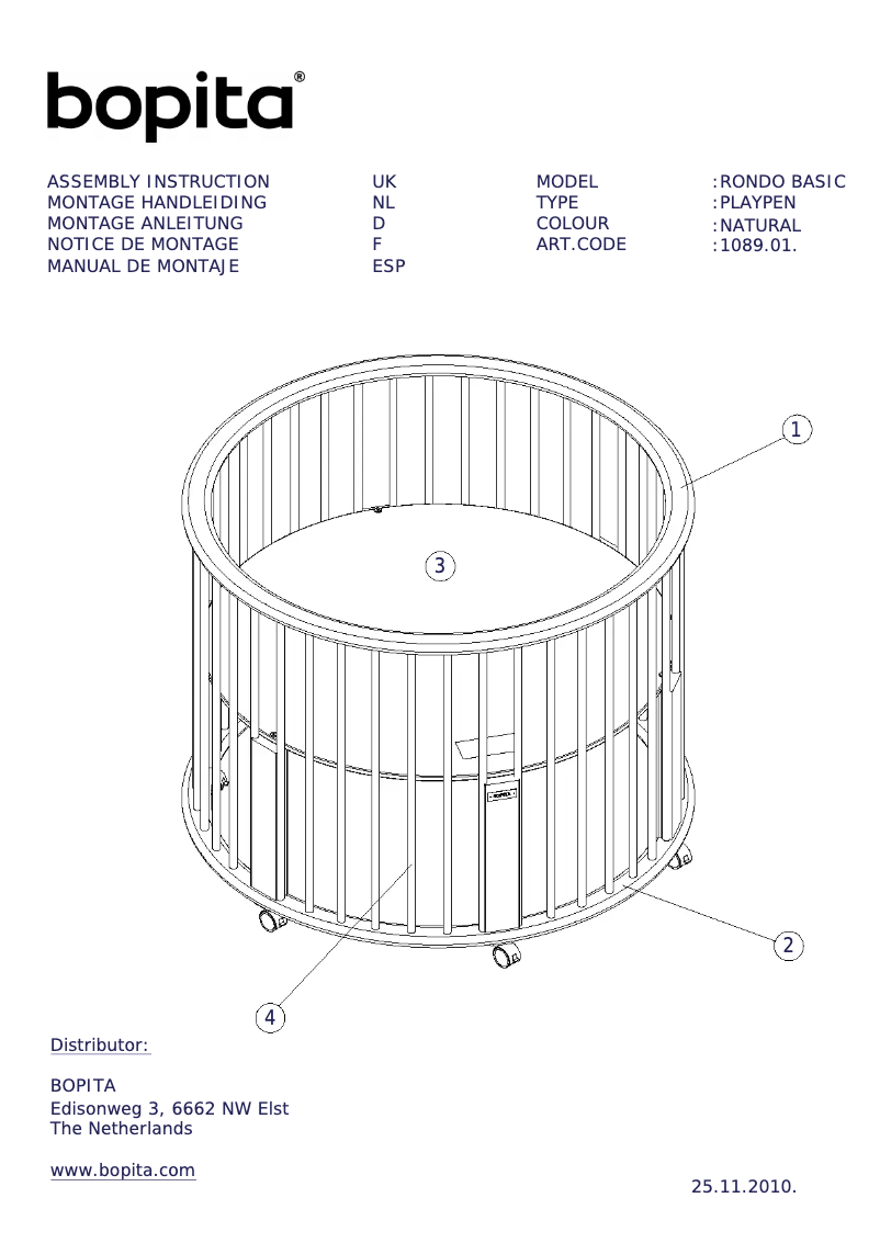 Image de la première page du manuel de l'appareil Rondo Basic