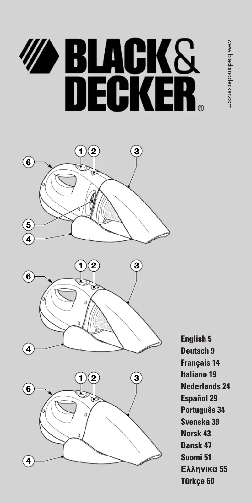 Page n°1 - Manuel utilisateur Black & Decker CV9605